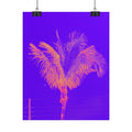 Tropical Palm Poster — Neon Purple & Orange Retro Wall Art