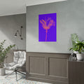 Tropical Palm Poster — Neon Purple & Orange Retro Wall Art